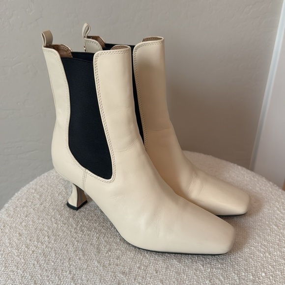 Sam Edelman Lani Ankle Bootie Modern Ivory Leather Size 8 - Picture 2 of 8